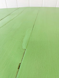 A Period English Oak Painted Country Drop Leaf Gate Leg Table