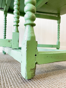 A Period English Oak Painted Country Drop Leaf Gate Leg Table