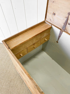 An English Pine Blanket Box or Toy Box c1890