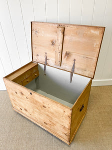 An English Pine Blanket Box or Toy Box c1890