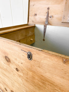 An English Pine Blanket Box or Toy Box c1890