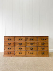 A 19th Century English Bank of Drawers Sideboard