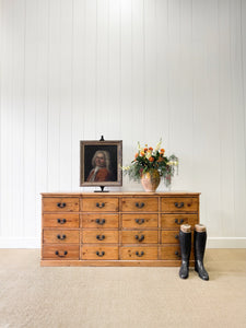 A 19th Century English Bank of Drawers Sideboard