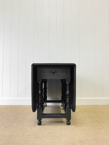 Antique English Country Solid Oak  Drop Leaf Gate Leg Table
