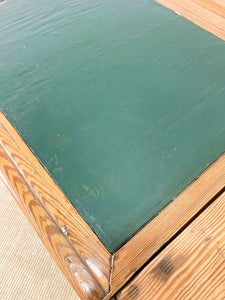 Antique English Pine Pedestal Desk c1890