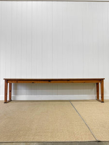 An Antique English Country Teak Top 10ft Sideboard or Server