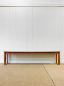 An Antique English Country Teak Top 10ft Sideboard or Server