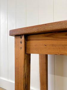 An Antique English Country Teak Top 10ft Sideboard or Server