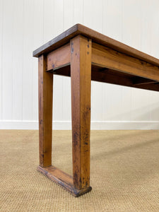An Antique English Country Teak Top 10ft Sideboard or Server