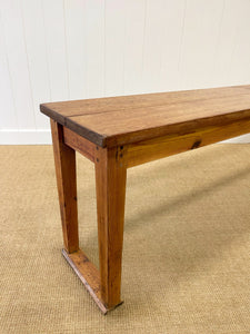 An Antique English Country Teak Top 10ft Sideboard or Server