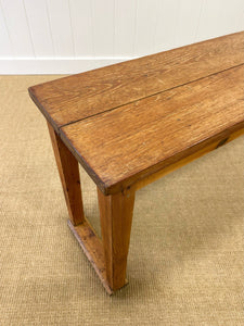 An Antique English Country Teak Top 10ft Sideboard or Server