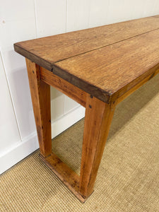 An Antique English Country Teak Top 10ft Sideboard or Server