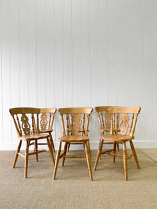 A Set of 6 Fiddleback Chairs