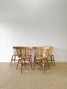 A Set of 6 Fiddleback Chairs