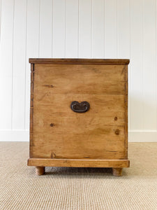An English Pine Blanket Box or Toy Box c1890