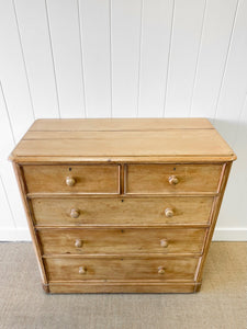 A Tall 19th Century English Chest of Drawers/Dresser