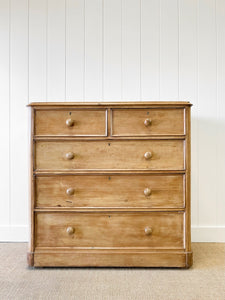 A Tall 19th Century English Chest of Drawers/Dresser