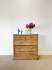 A Tall 19th Century English Chest of Drawers/Dresser