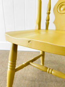 A Vintage Set of 4 Mustard Yellow Chairs