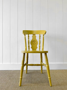 A Vintage Set of 4 Mustard Yellow Chairs