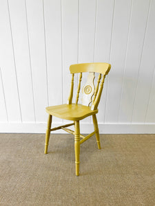 A Vintage Set of 4 Mustard Yellow Chairs