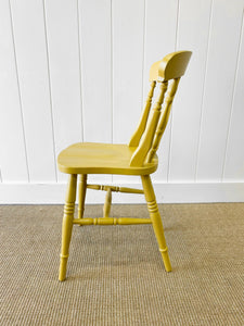 A Vintage Set of 4 Mustard Yellow Chairs