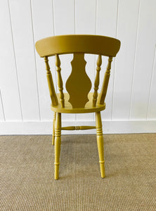 A Vintage Set of 4 Mustard Yellow Chairs