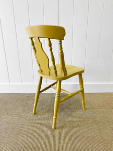 A Vintage Set of 4 Mustard Yellow Chairs
