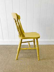 A Vintage Set of 4 Mustard Yellow Chairs