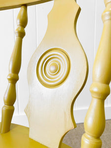 A Vintage Set of 4 Mustard Yellow Chairs