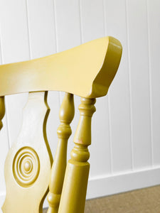 A Vintage Set of 4 Mustard Yellow Chairs