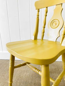 A Vintage Set of 4 Mustard Yellow Chairs