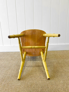 A Vintage Set of 4 Mustard Yellow Chairs