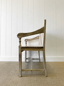 A Good 19th Century English Bleached Oak Settle