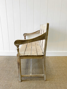 A Good 19th Century English Bleached Oak Settle