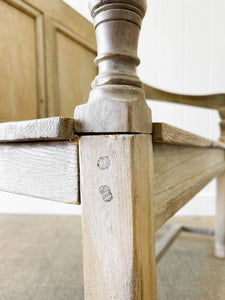 A Good 19th Century English Bleached Oak Settle
