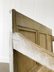 A Good 19th Century English Bleached Oak Settle