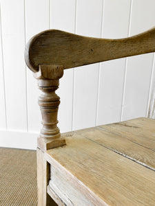 A Good 19th Century English Bleached Oak Settle