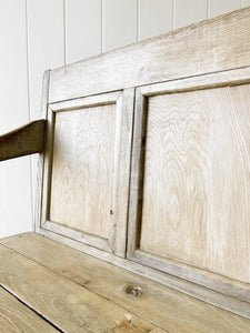 A Good 19th Century English Bleached Oak Settle