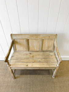 A Good 19th Century English Bleached Oak Settle