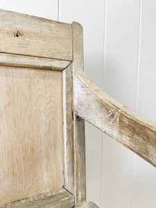 A Good 19th Century English Bleached Oak Settle