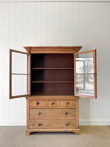 A 19th Century English Pine Bookcase Cabinet or Hutch
