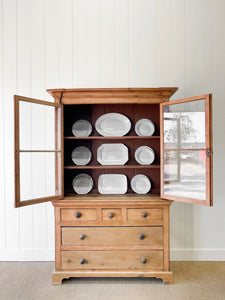 A 19th Century English Pine Bookcase Cabinet or Hutch
