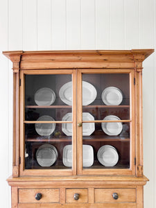 A 19th Century English Pine Bookcase Cabinet or Hutch