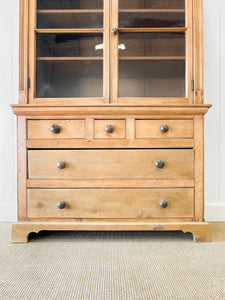 A 19th Century English Pine Bookcase Cabinet or Hutch