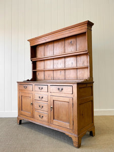 An Extravagant 19th Century Pine Welsh Dresser or Cupboard