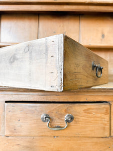 An Extravagant 19th Century Pine Welsh Dresser or Cupboard