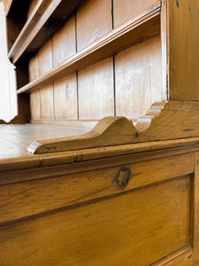 An Extravagant 19th Century Pine Welsh Dresser or Cupboard