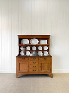 An Extravagant 19th Century Pine Welsh Dresser or Cupboard