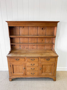 An Extravagant 19th Century Pine Welsh Dresser or Cupboard